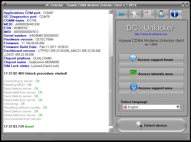 DC Unlocker Crack 1.00.1441 + Keygen mais recente grátis