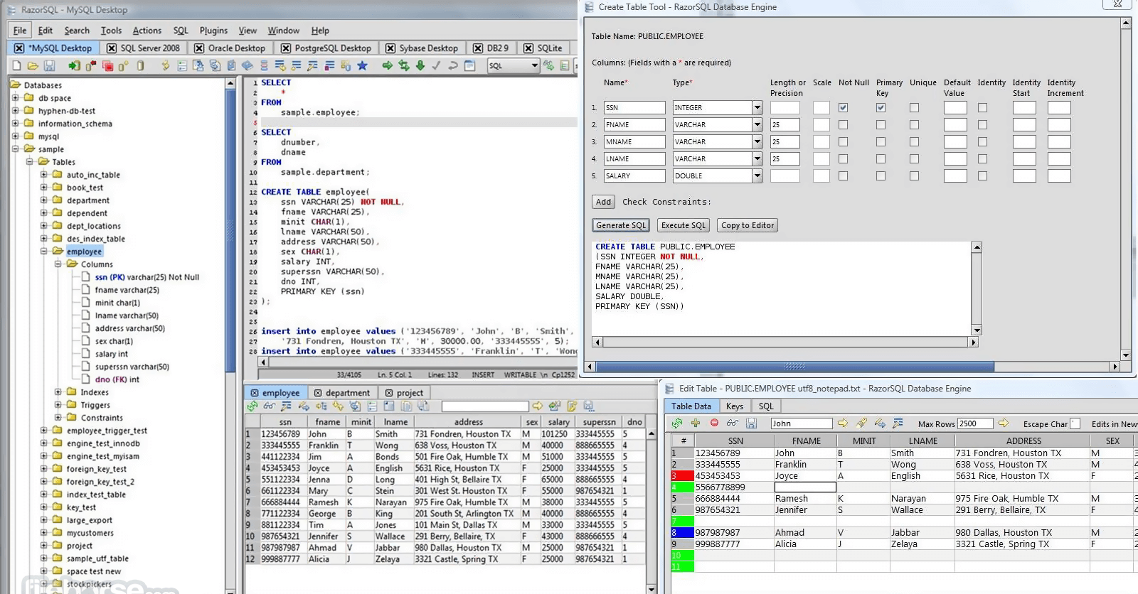 RazorSQL Crack 10.1.1 + Download grátis da versão mais recente do Keygen